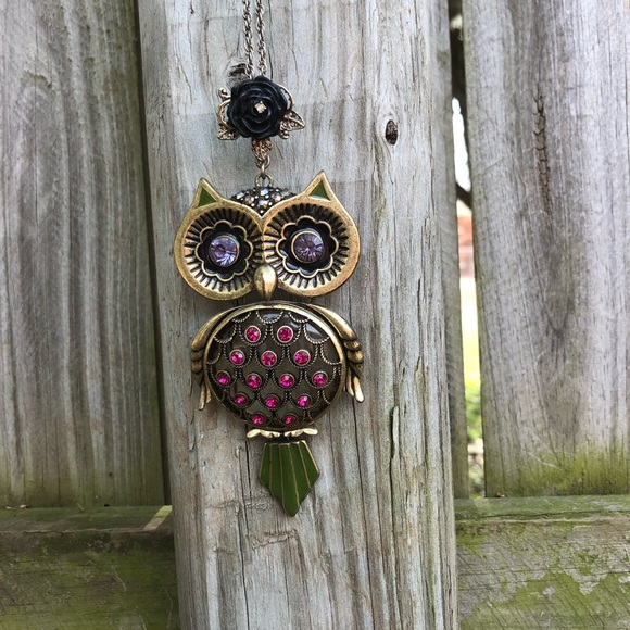 Betsey Johnson Owl Necklace - Picture 1 of 5